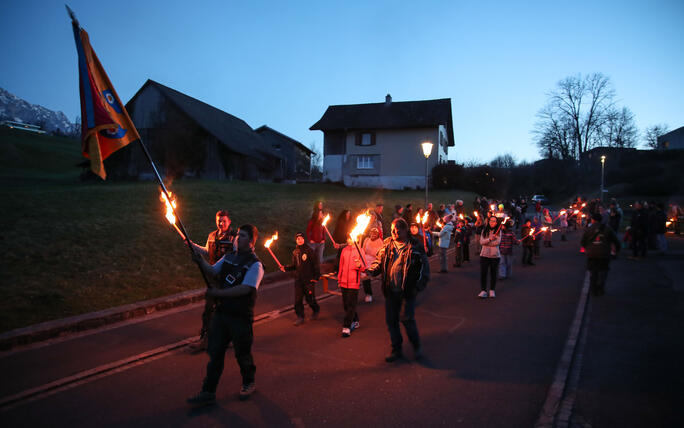 Fackel- und Lampionzug in Gamprin (08.03.2025)